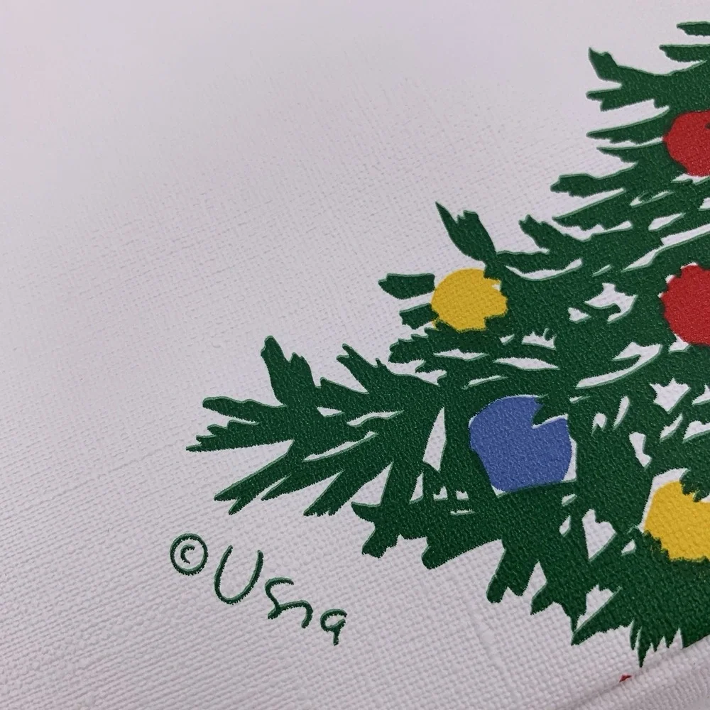 NWT VTG Vera Neumann Tablecloth 60X85 Rectangle ‎ Christmas Vinyl NEW DEADSTOCK